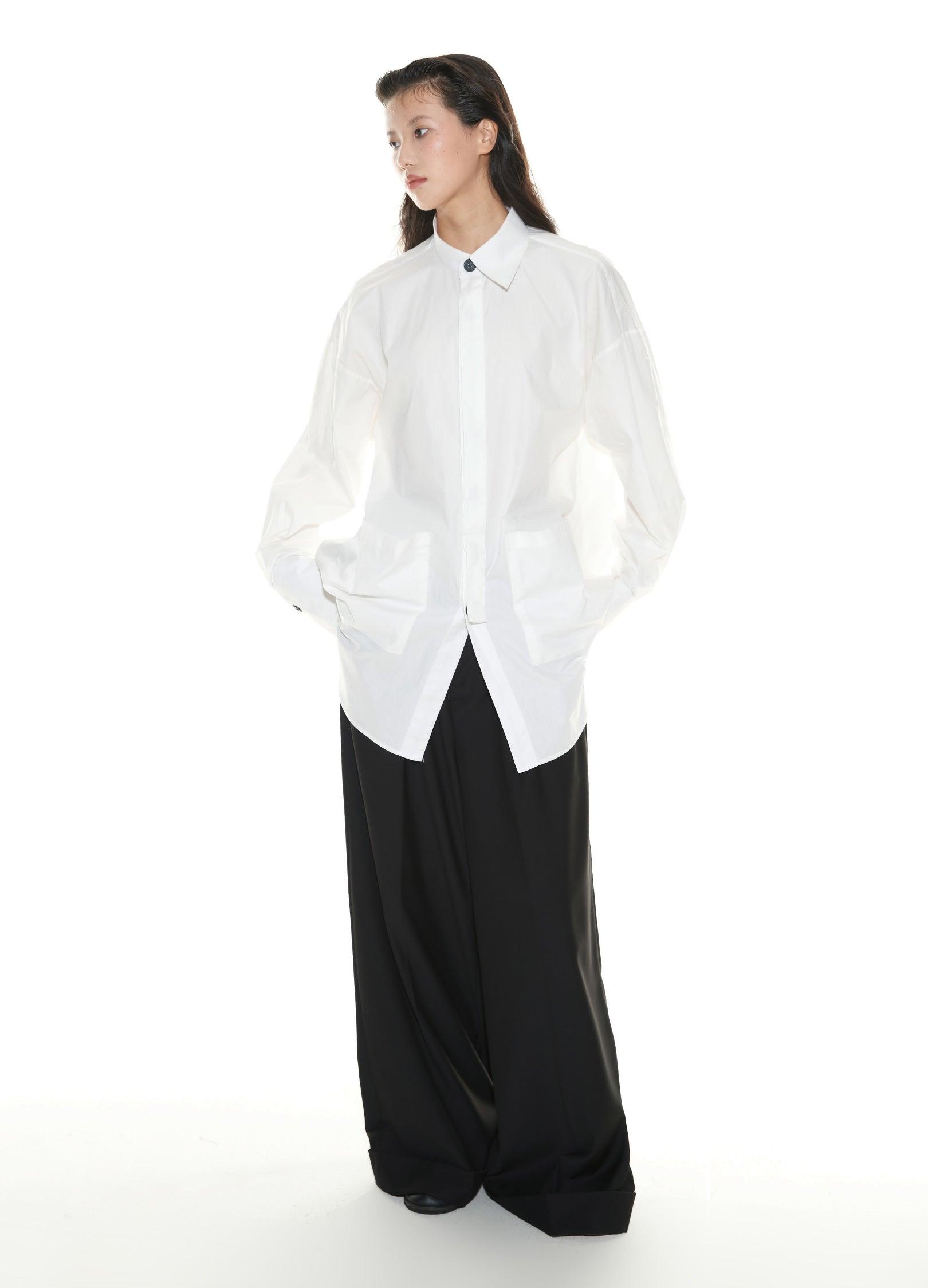 Asymmetrical Designer Overshirt By Vapour Blue