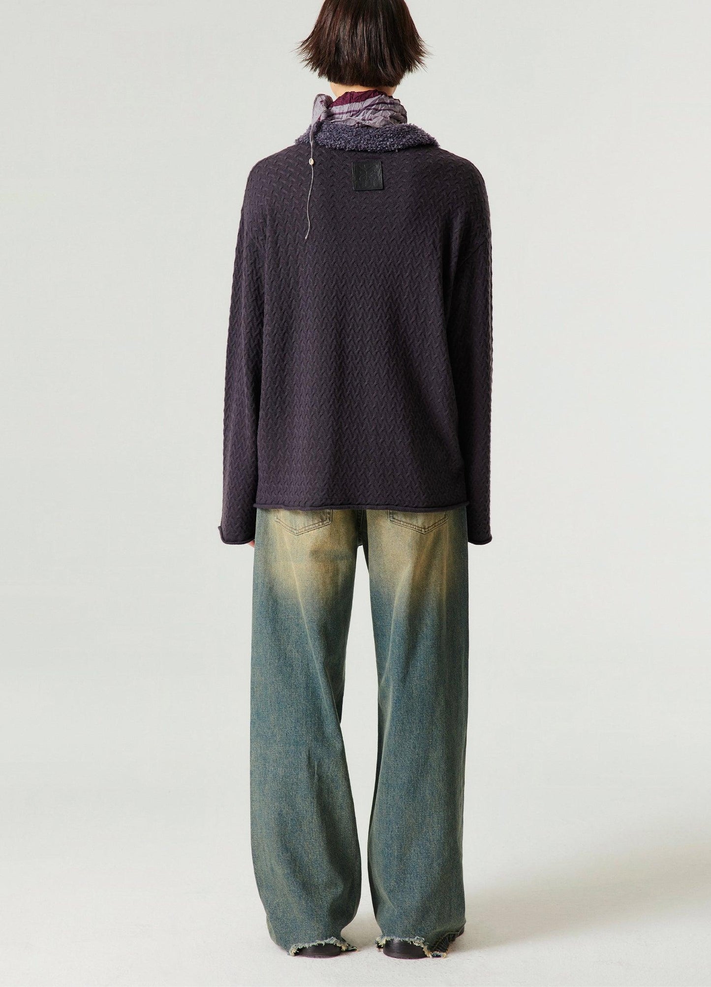 Retro-Inspired Wide Leg Denim Jeans