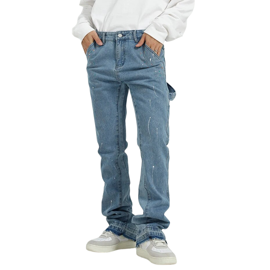 Artistic Flair Wide-Leg Denim Jeans