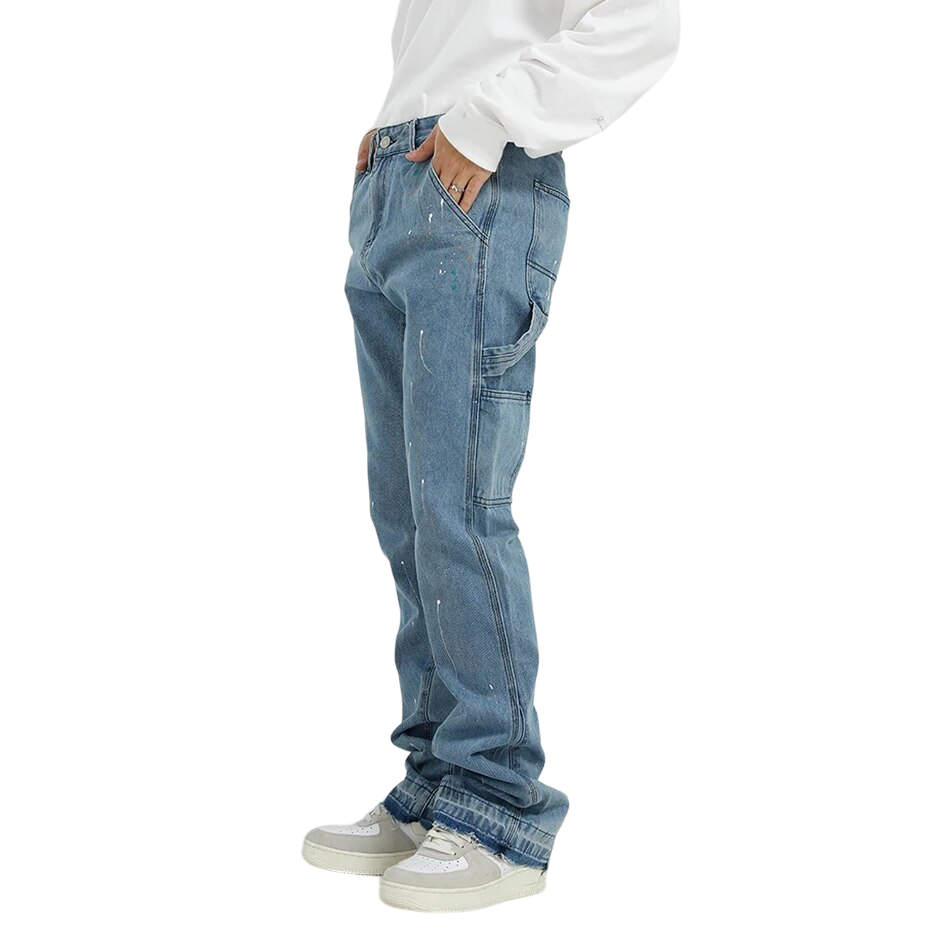 Artistic Flair Wide-Leg Denim Jeans