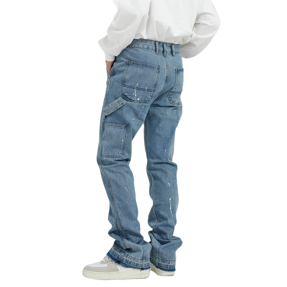 Artistic Flair Wide-Leg Denim Jeans