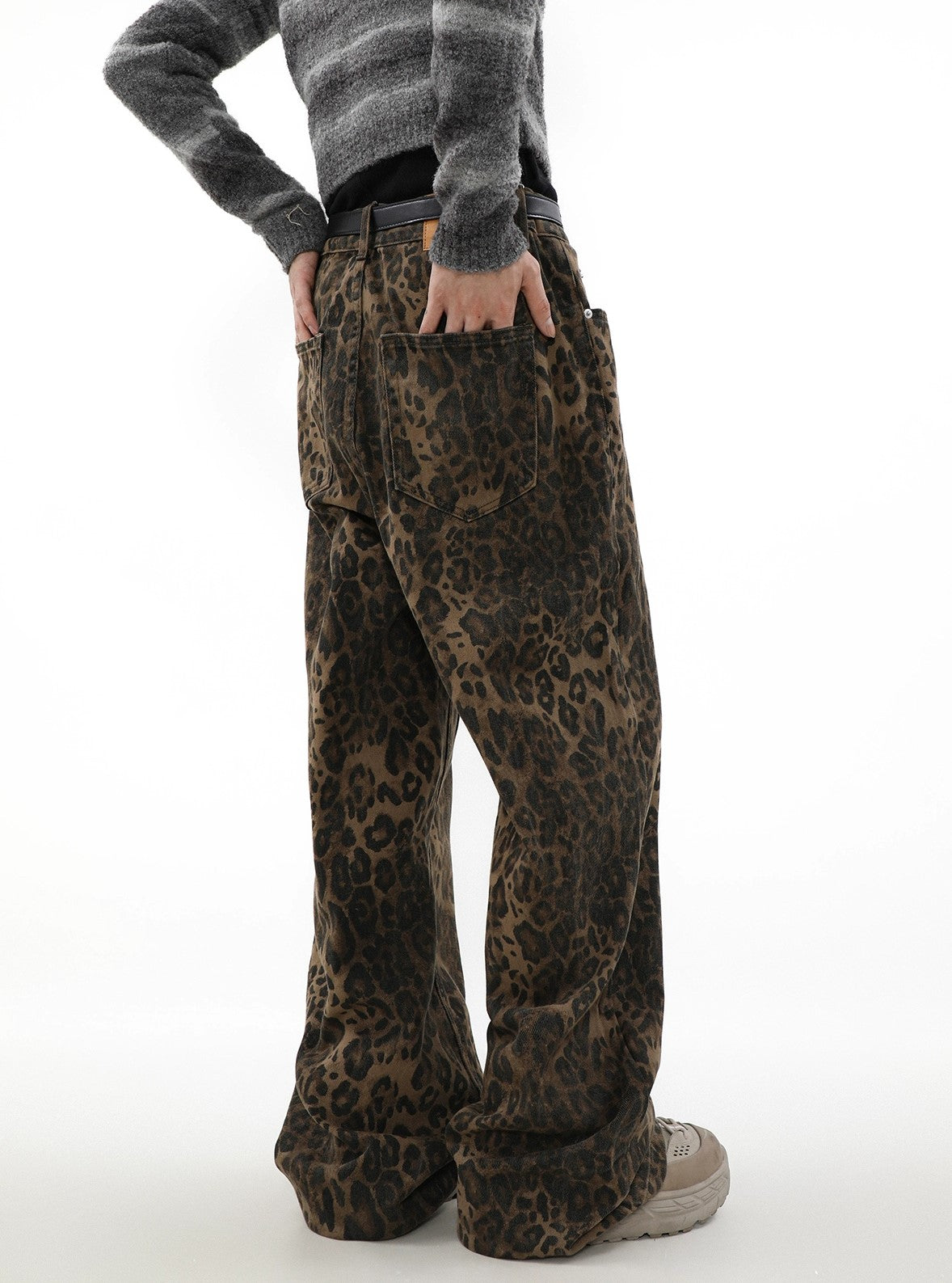 Wild Print Wide Jeans