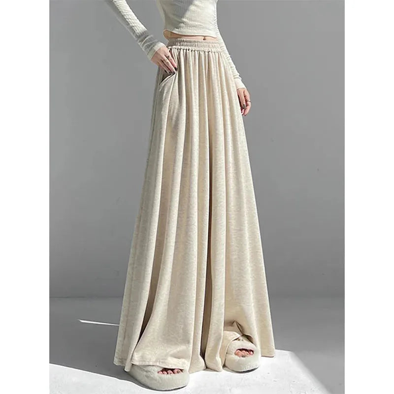Soft High Waist Casual Wide Leg Pants
