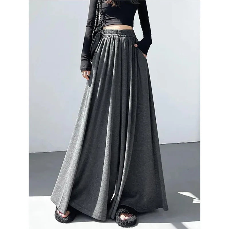 Soft High Waist Casual Wide Leg Pants