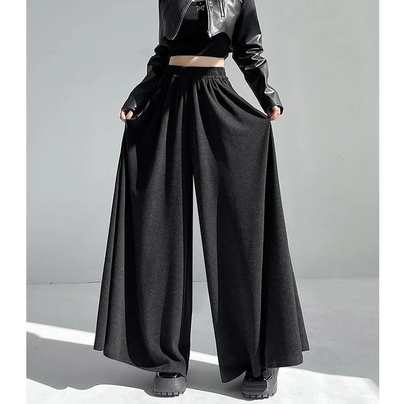 Soft High Waist Casual Wide Leg Pants