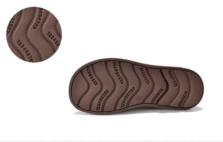 Simple Lace-up Leather Flat Shoes