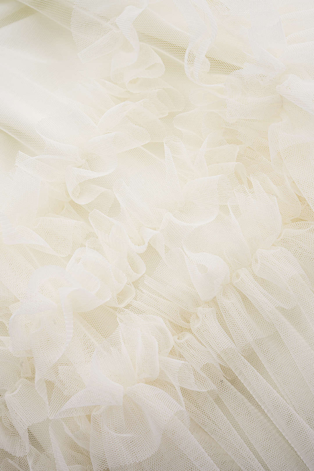 Asymmetrical Mesh Scallop Edge Skirt