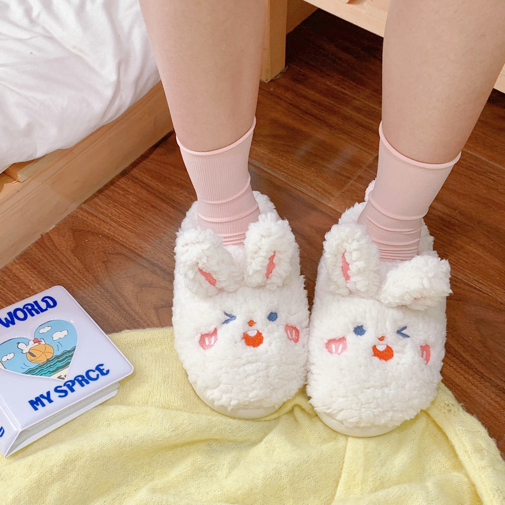 Cute Animal Printed Thermal Cotton Slippers