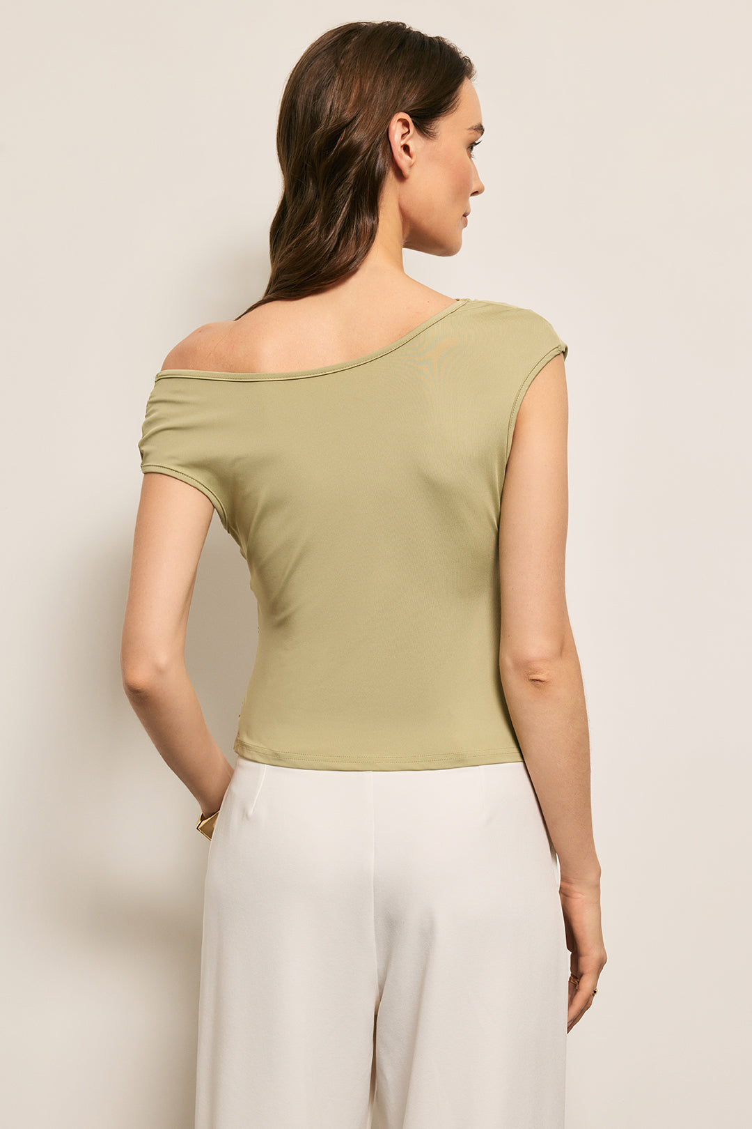 Asymmetrical Metallic Detail Tank Top