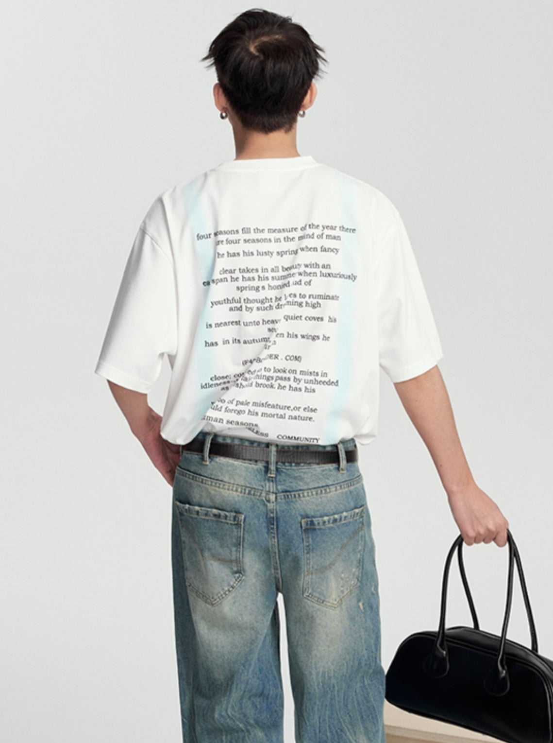 Smudged Letter Print Tee