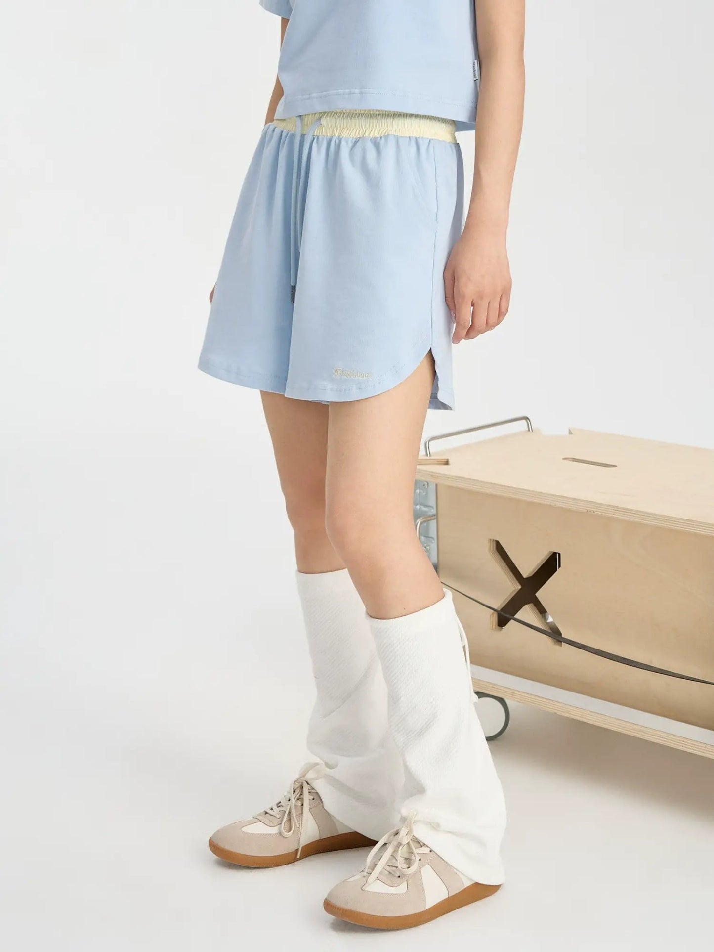 Striped Stitching Shorts