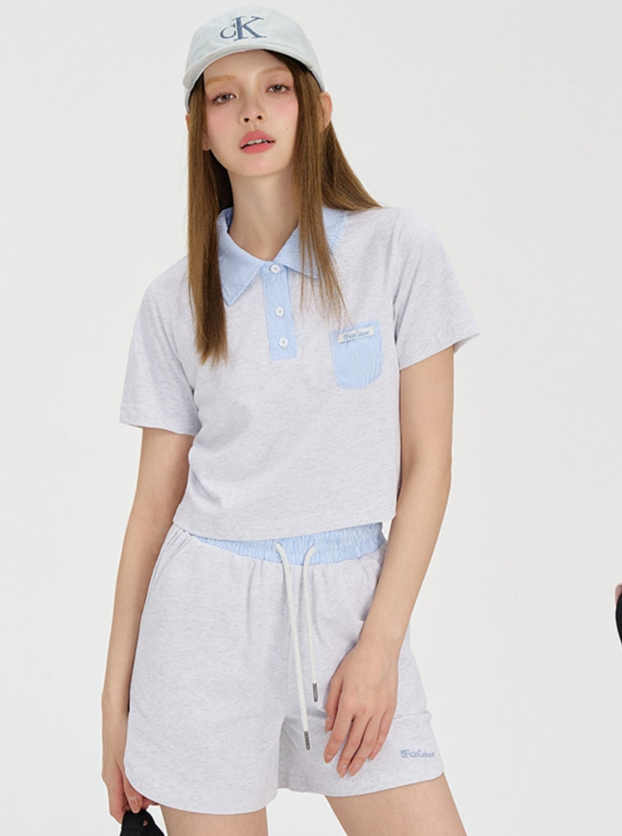 Striped Stitching Shorts