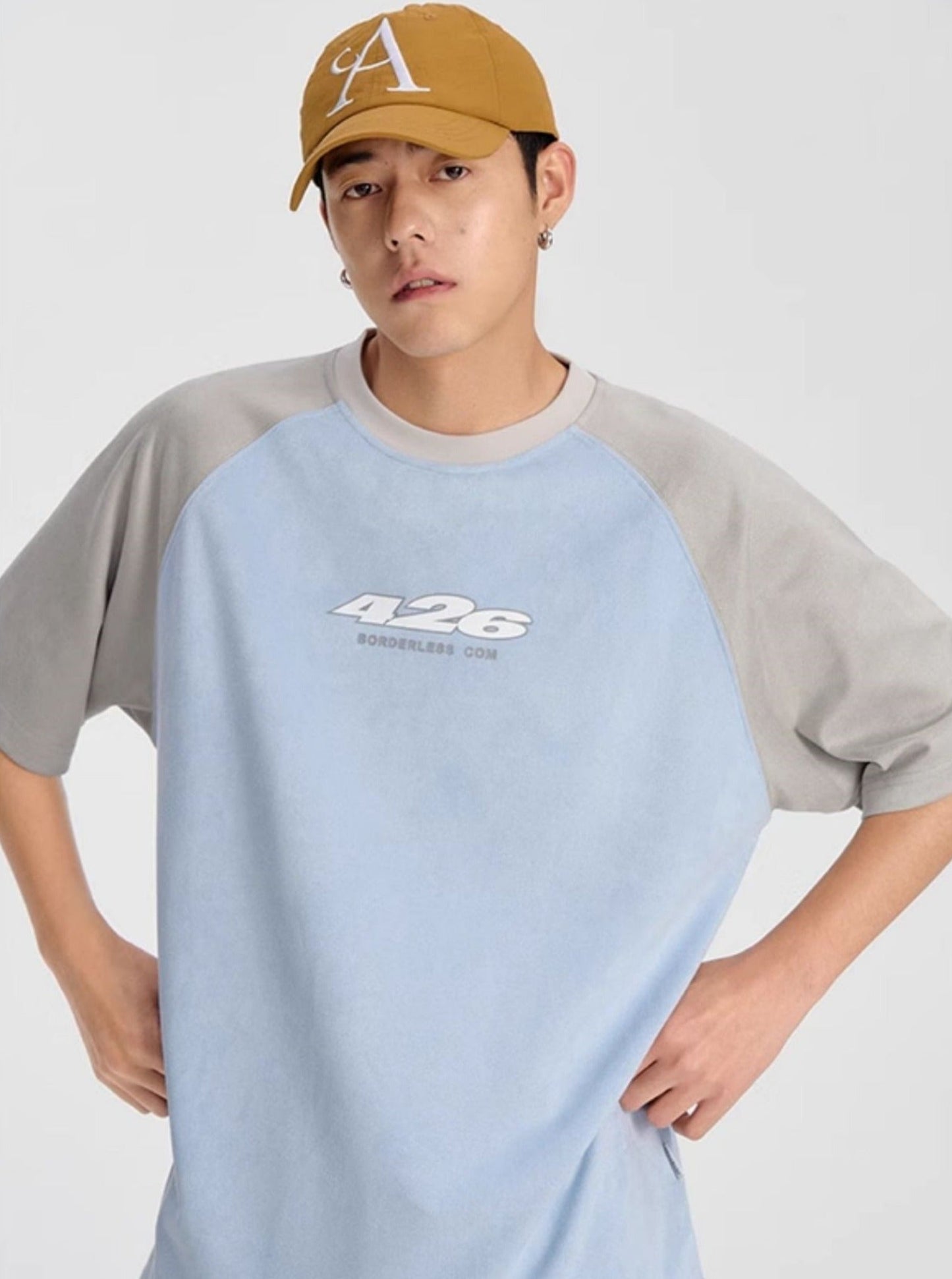 Summer T-Shirt In Faux Suede Fabric