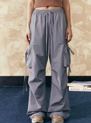 American Retro Drawstring Loose Drap Pants