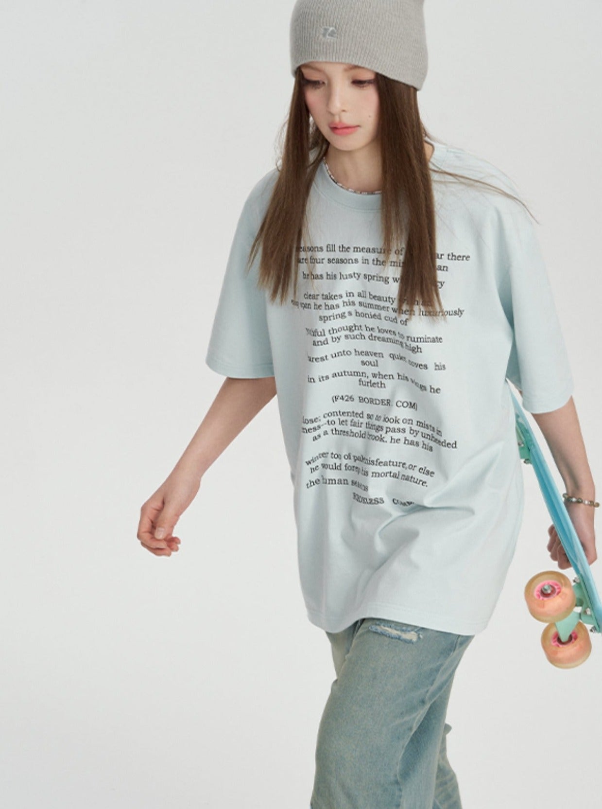 Smudged Letter Print Tee