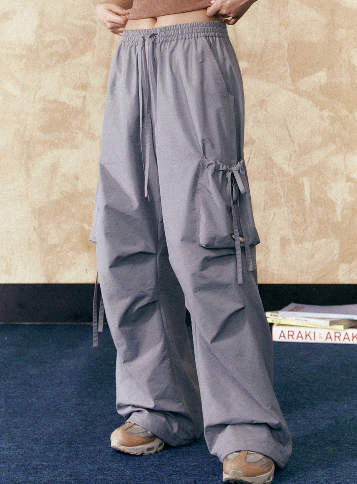 American Retro Drawstring Loose Drap Pants