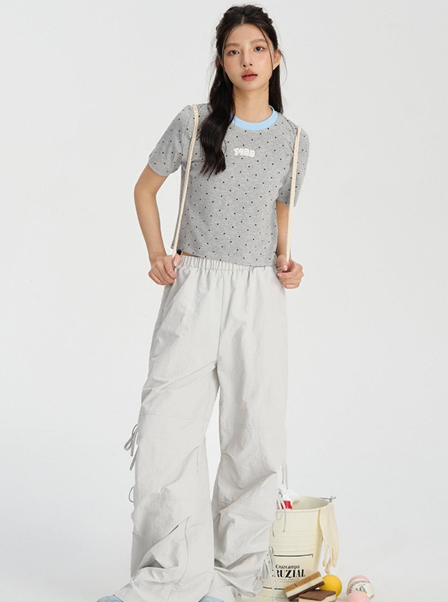 Polka Dot T-Shirt In Summer Street Style