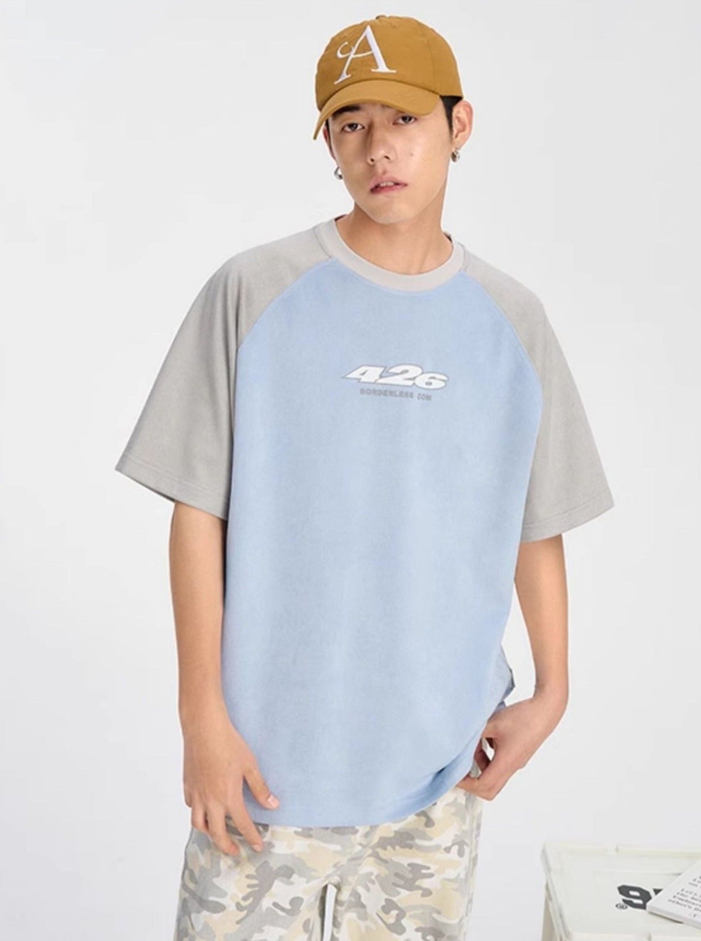 Summer T-Shirt In Faux Suede Fabric