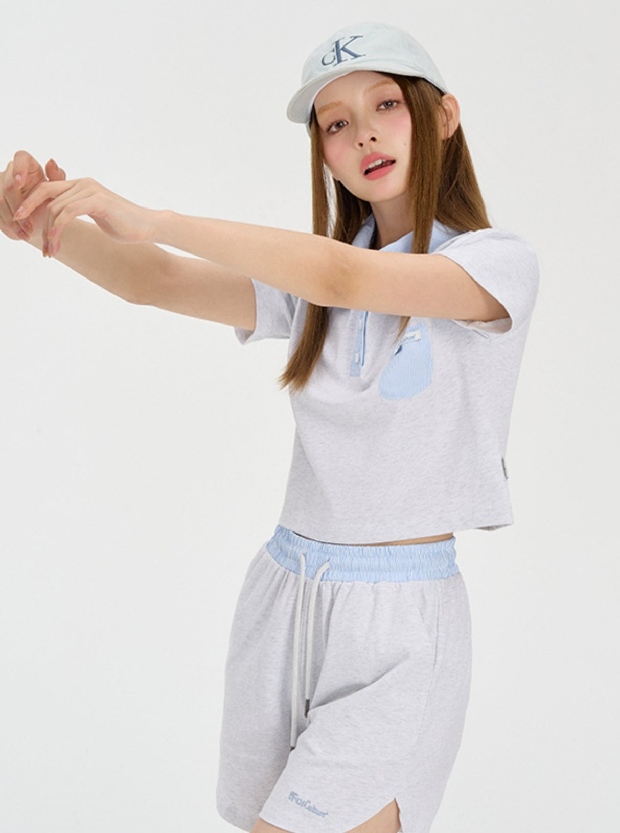 Striped Stitching Shorts