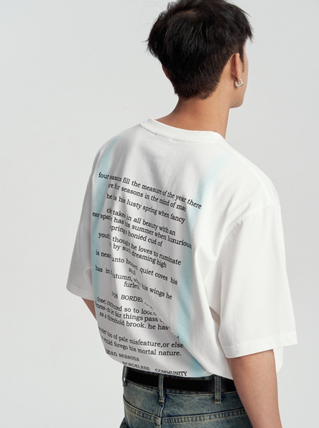 Smudged Letter Print Tee