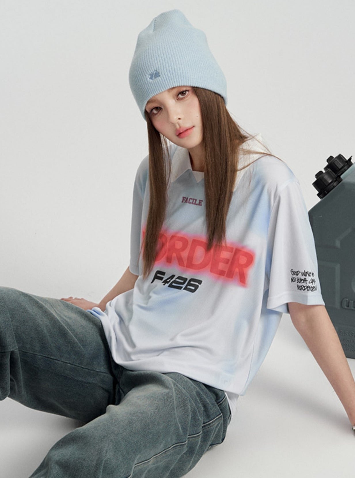 Short Sleeve Tee With Polo Neck