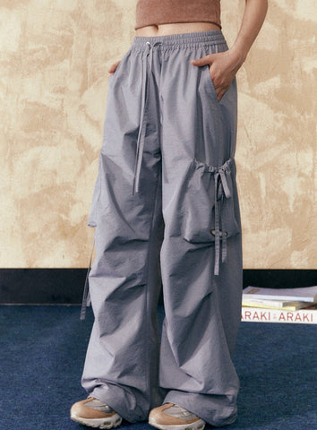 American Retro Drawstring Loose Drap Pants