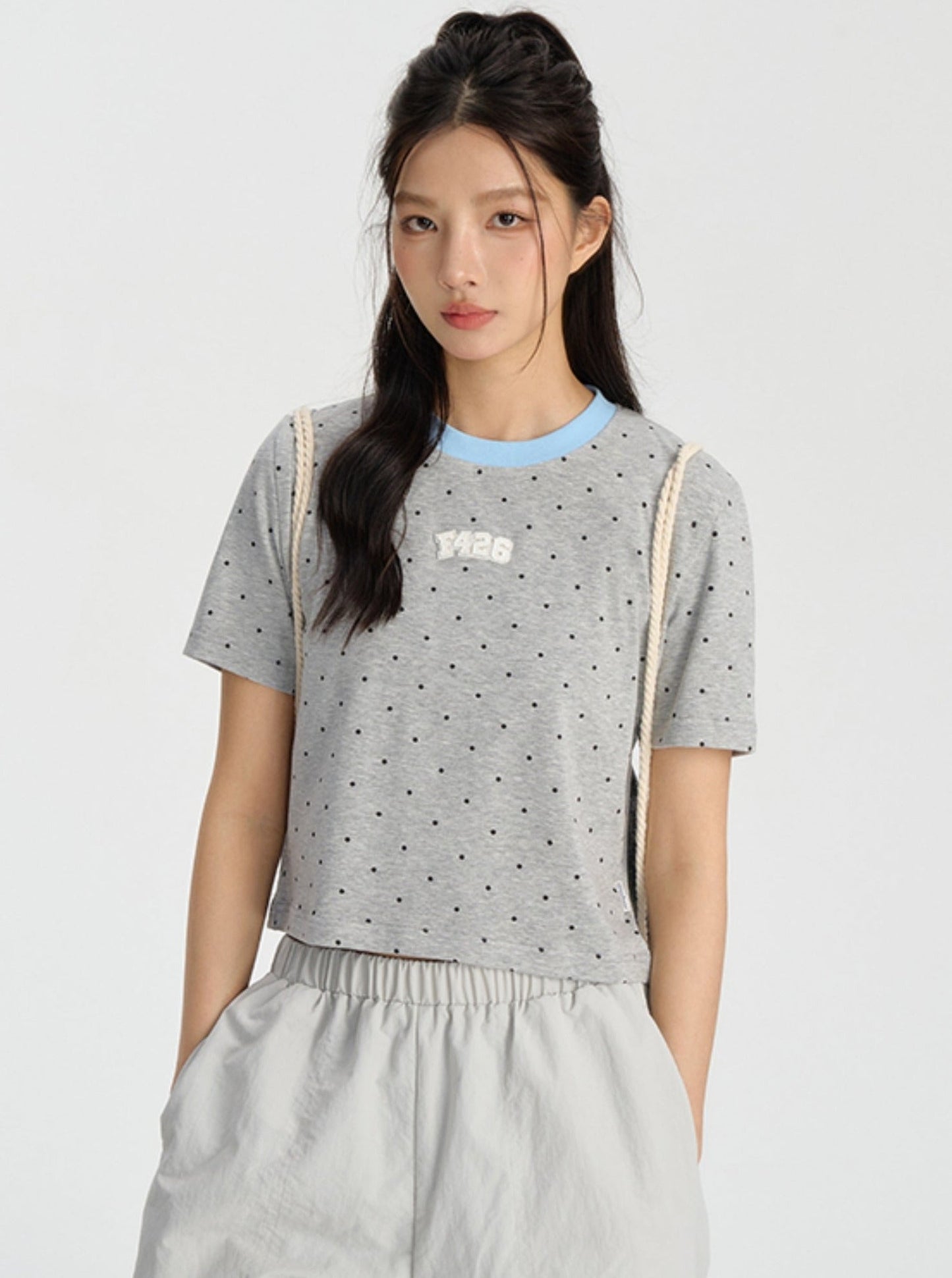 Polka Dot T-Shirt In Summer Street Style