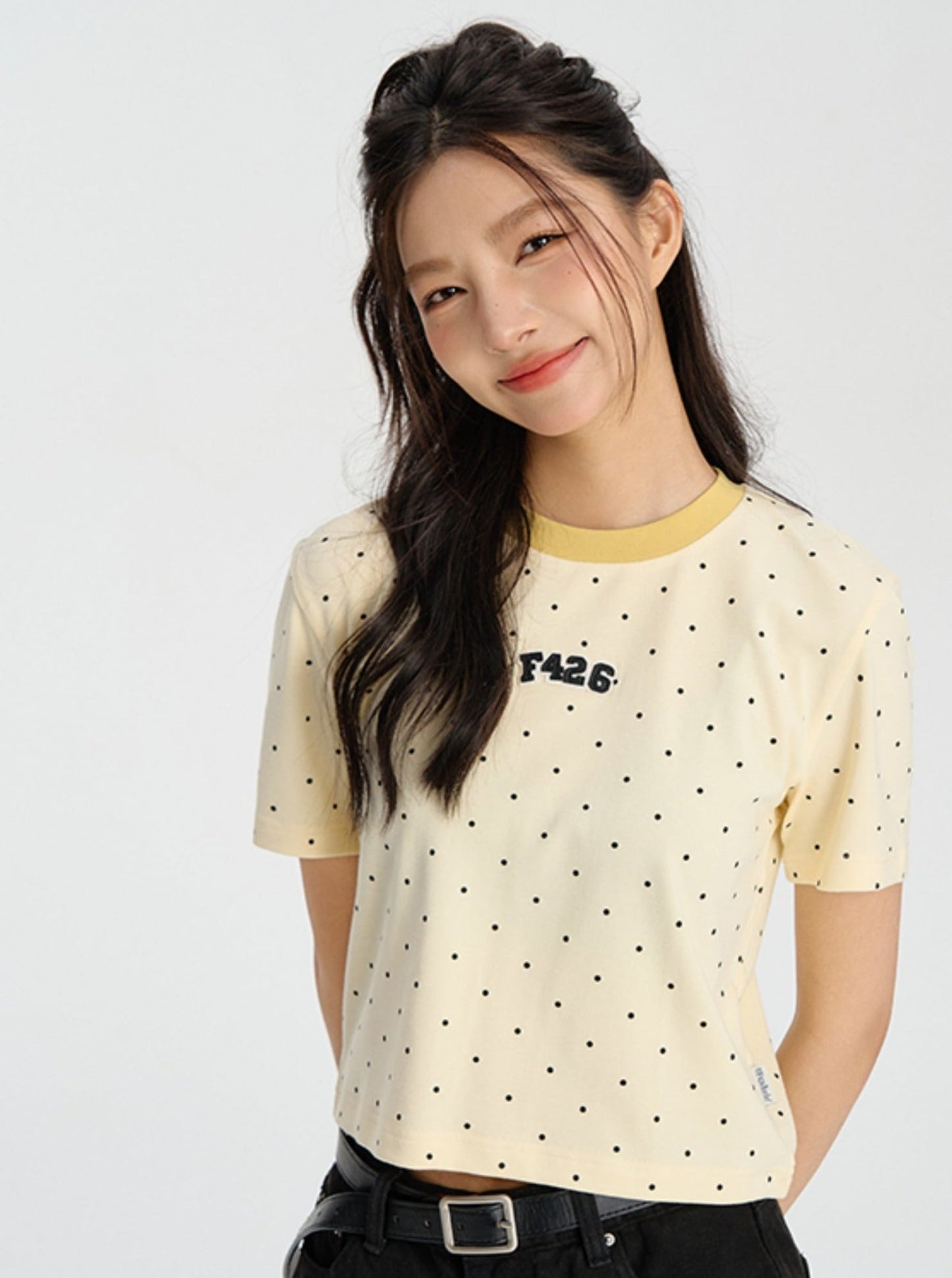 Polka Dot T-Shirt In Summer Street Style