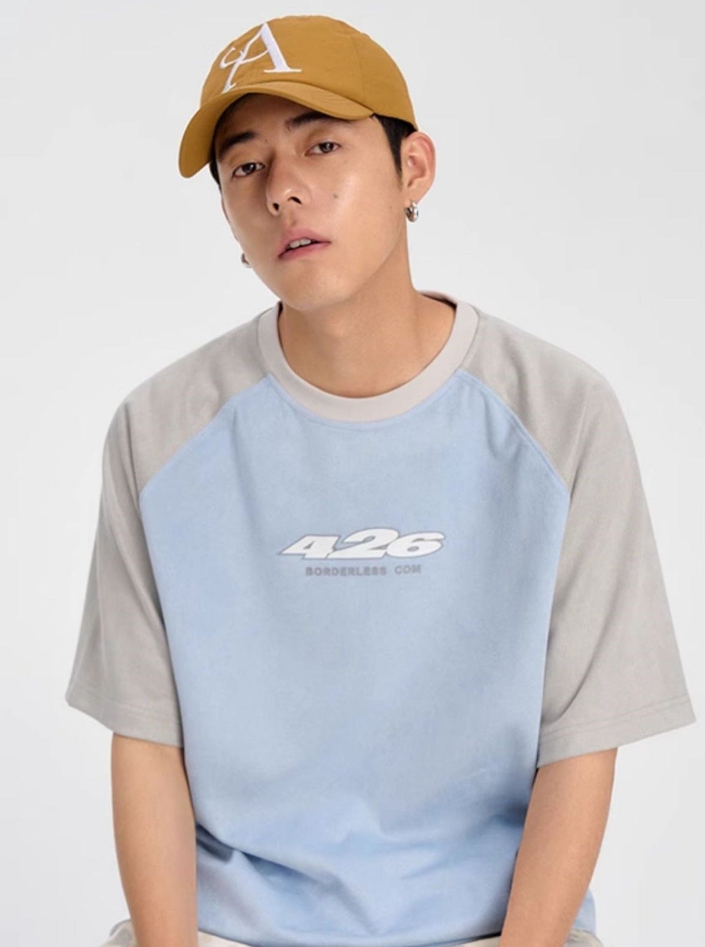 Summer T-Shirt In Faux Suede Fabric