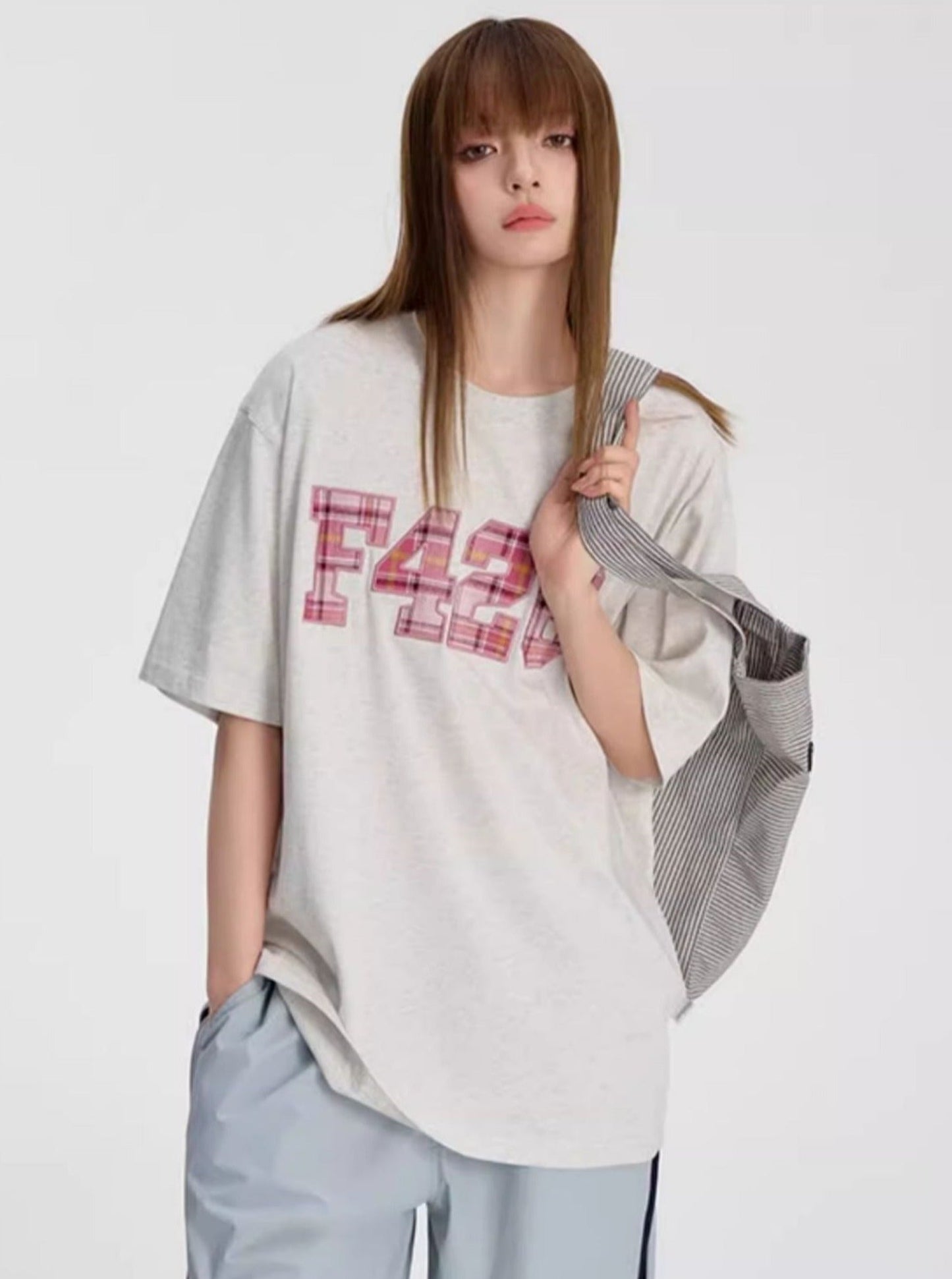 T-Shirt With Embroidered Logo For Summer