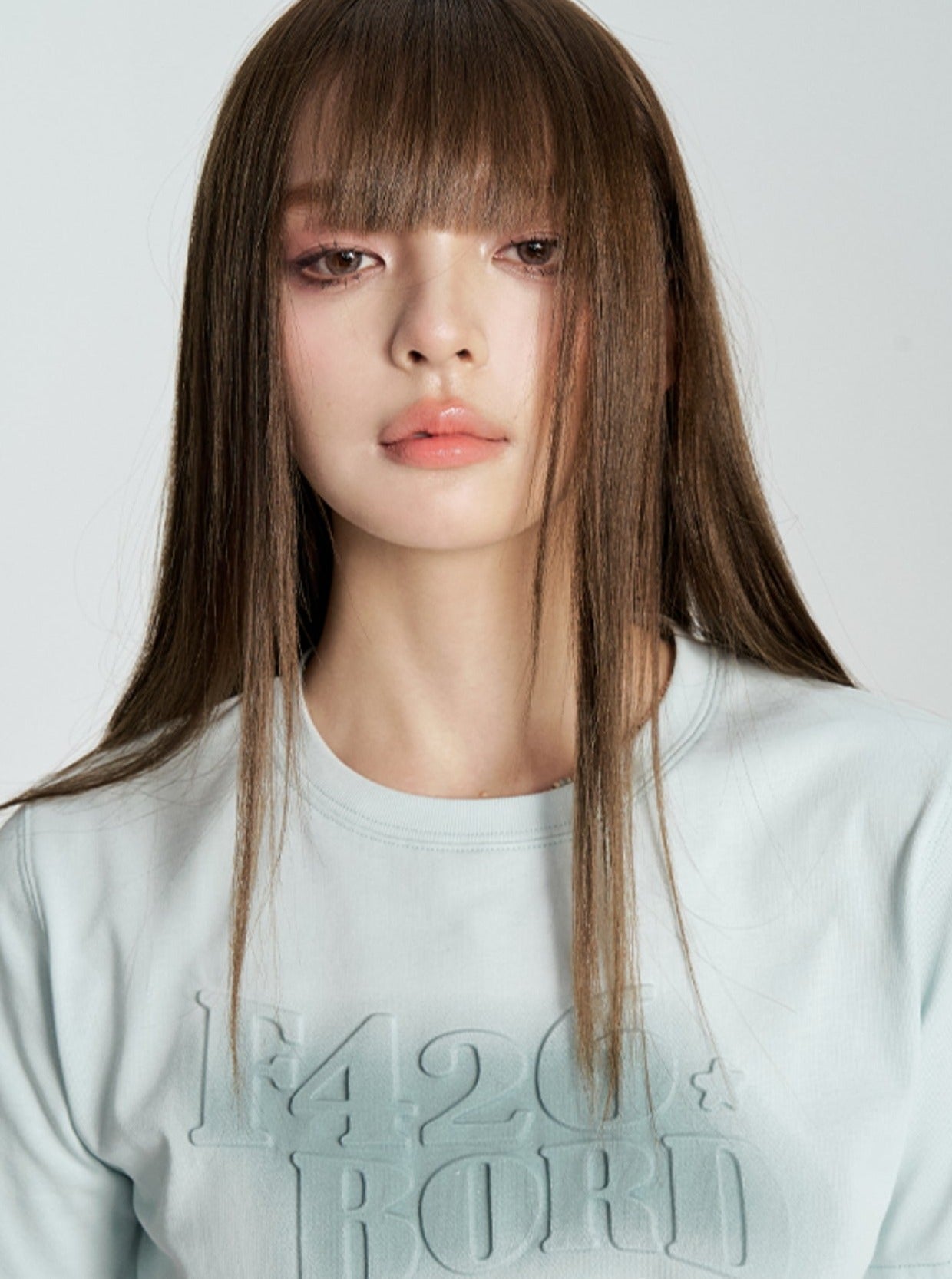 Tee With Embossed Letter Design