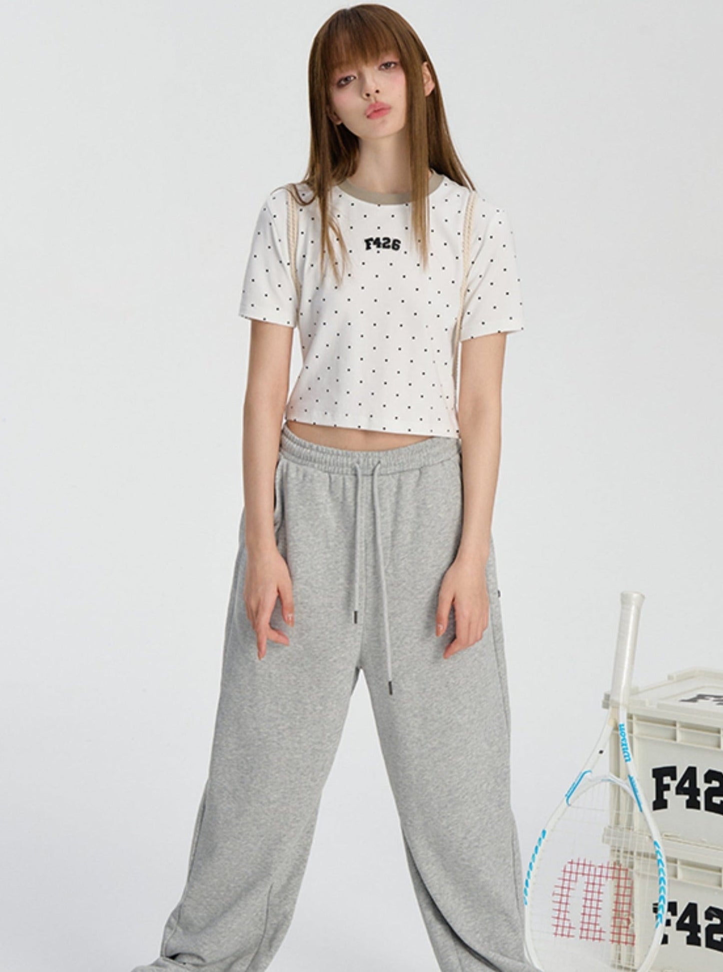 Polka Dot T-Shirt In Summer Street Style