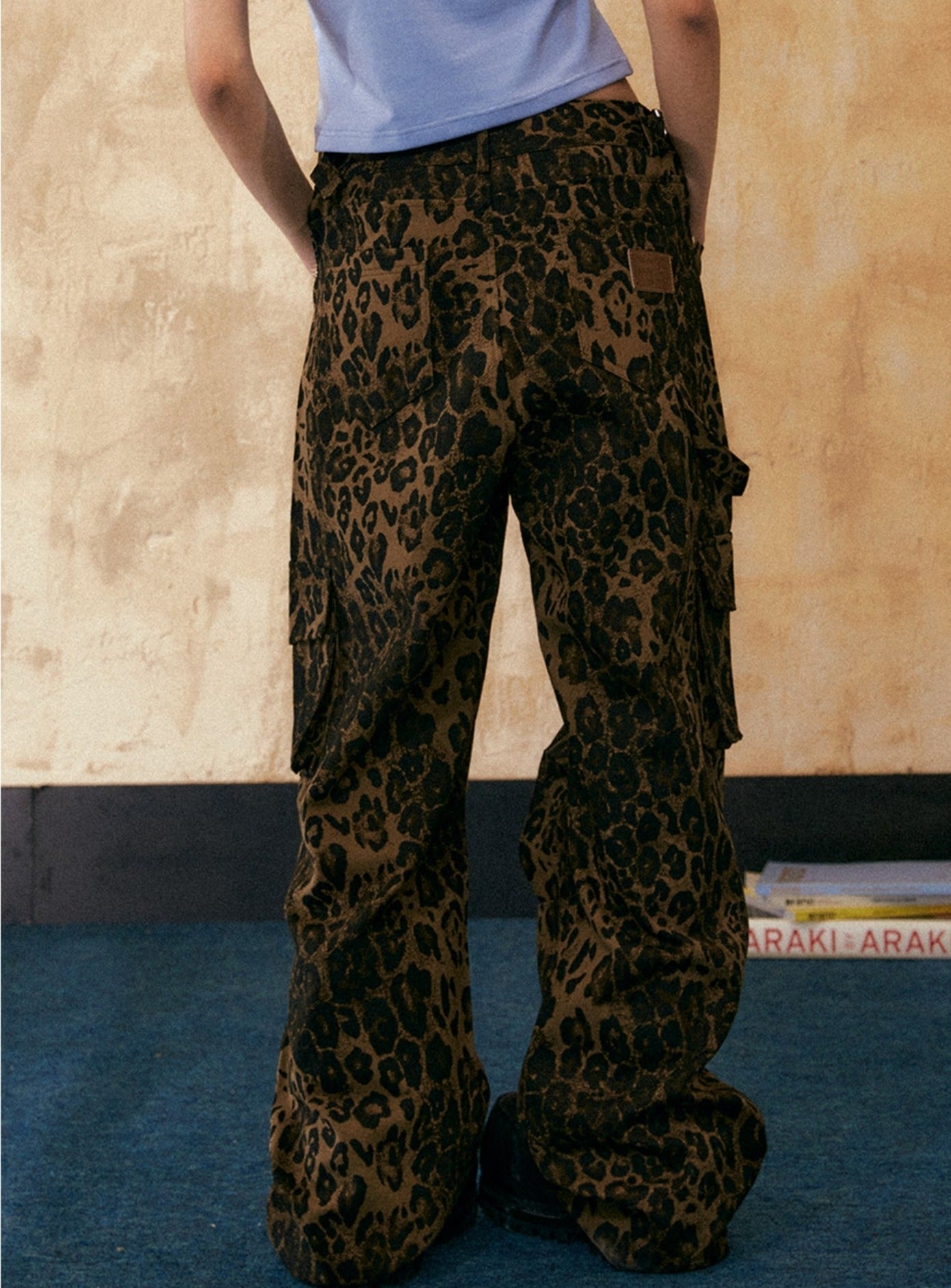 American Retro Leopard Print Casual Pants