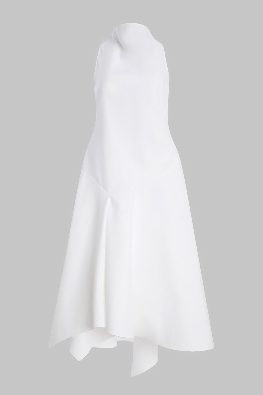 Asymmetrical Button Ruched Sleeveless Maxi Dress