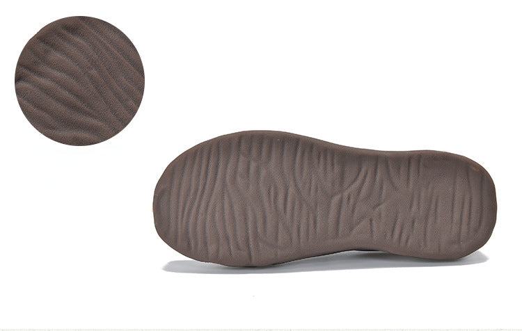 Literary Leather Round-toe Thick Soled Shoes