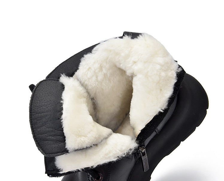 Warm Leather Thick Bottom Martin Boots