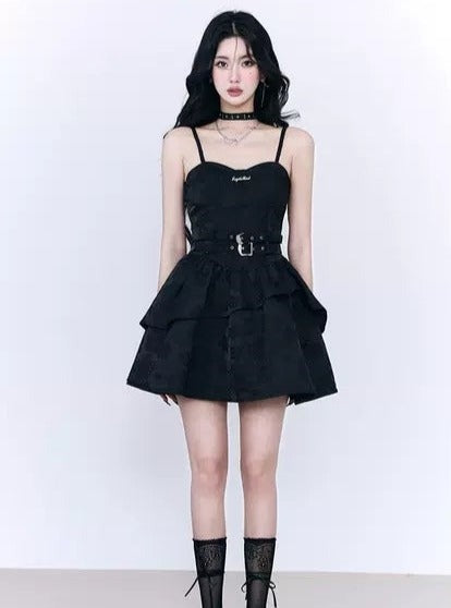 Punk Princess Tiered Ruffle Mini Dress