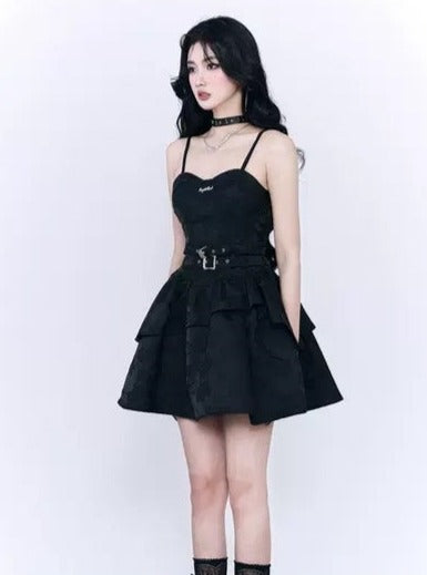 Punk Princess Tiered Ruffle Mini Dress