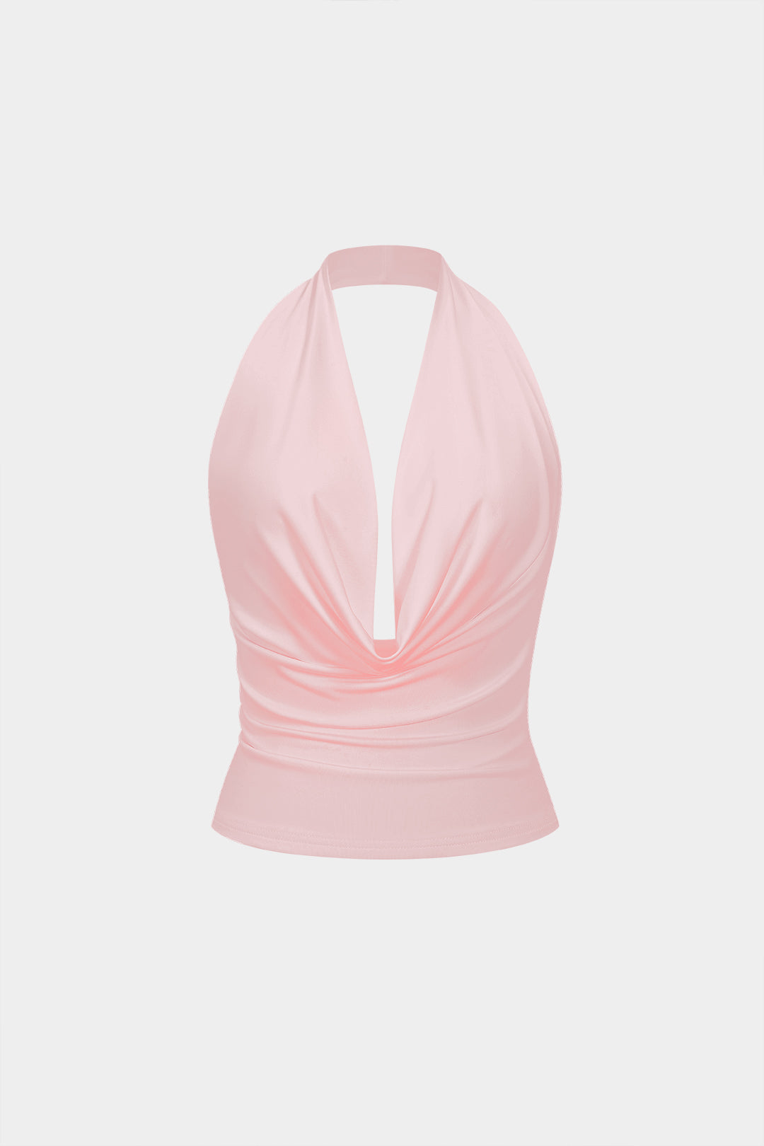 Backless Halter Deep V Tank Top