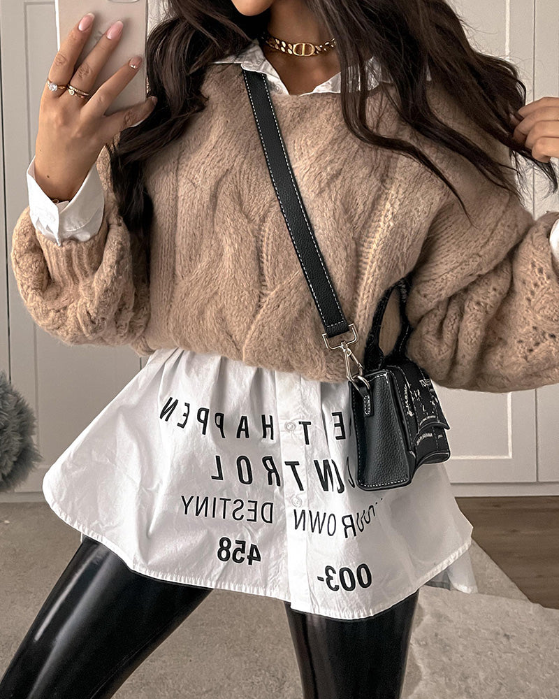 Loose Long Sleeve Fashion Sweater