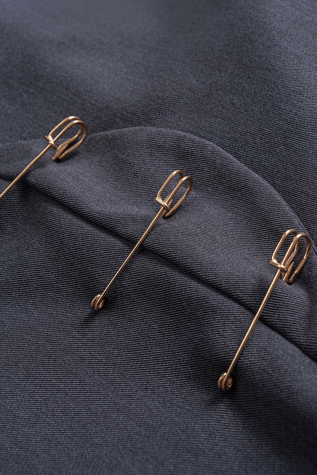 Asymmetrical Metallic Button Skirt