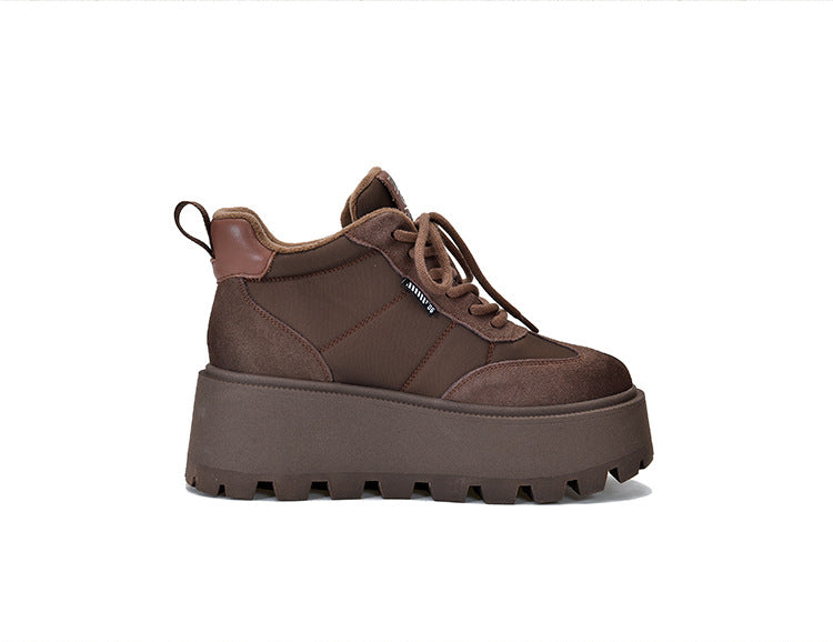 Vintage Leather Thick Bottom Shoes