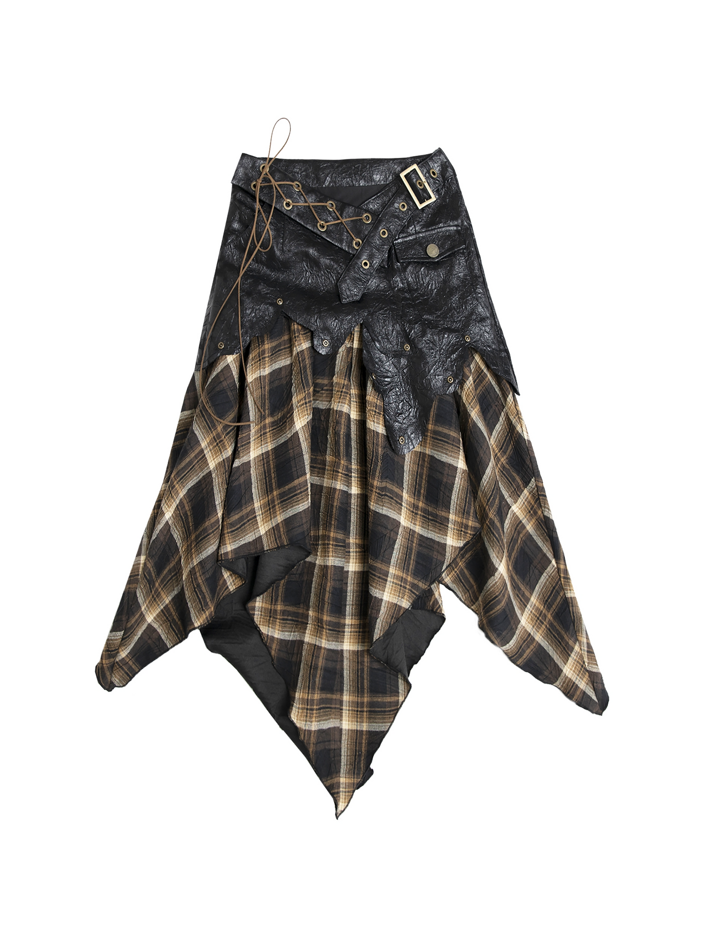 Rebel Tartan Asymmetrical Skirt