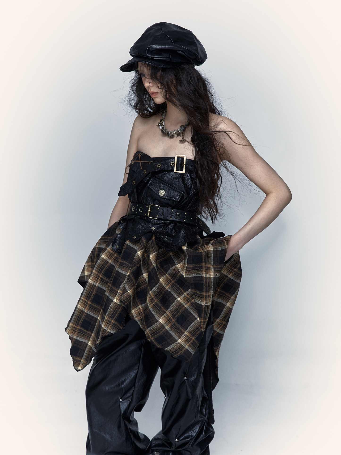 Rebel Tartan Asymmetrical Skirt