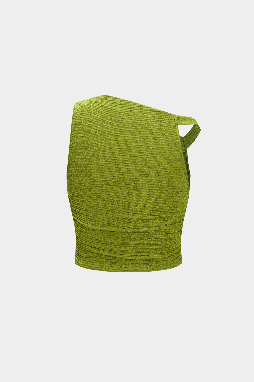 Asymmetrical Tank Top And Ruched Skirt Set