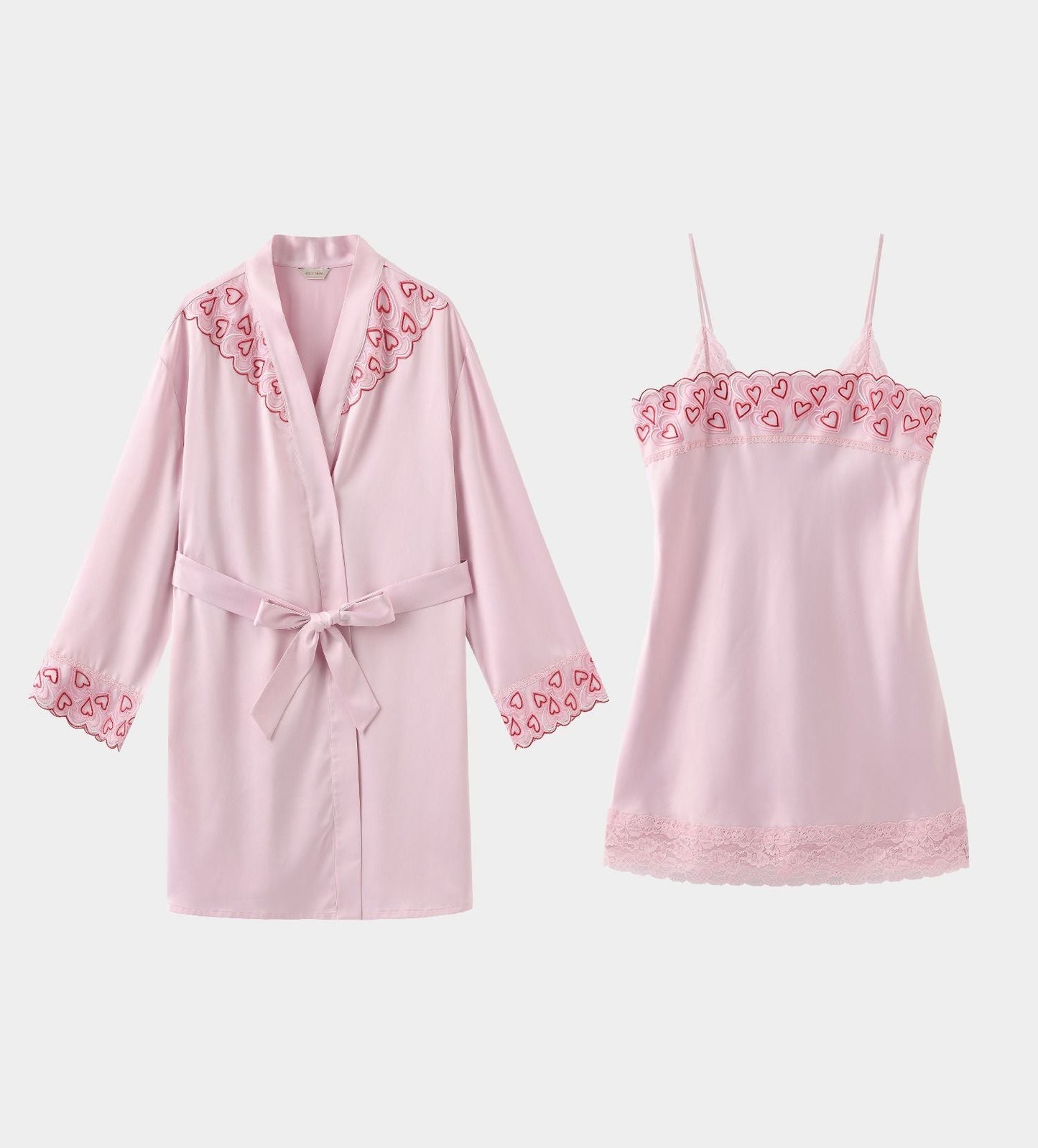 Sheer Lace Chemise Nightgown And Robe Set
