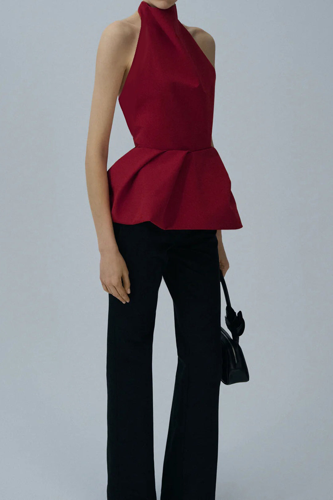 Asymmetrical Ruched Backless Cami Top