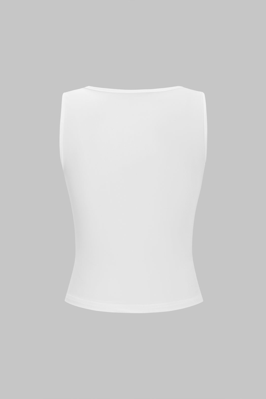 Asymmetrical Metallic Decor Tank Top