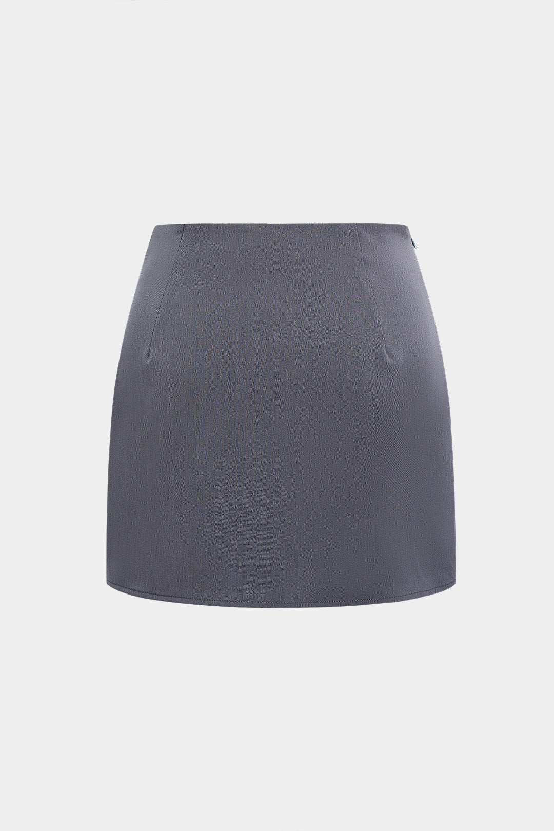 Asymmetrical Metallic Button Skirt