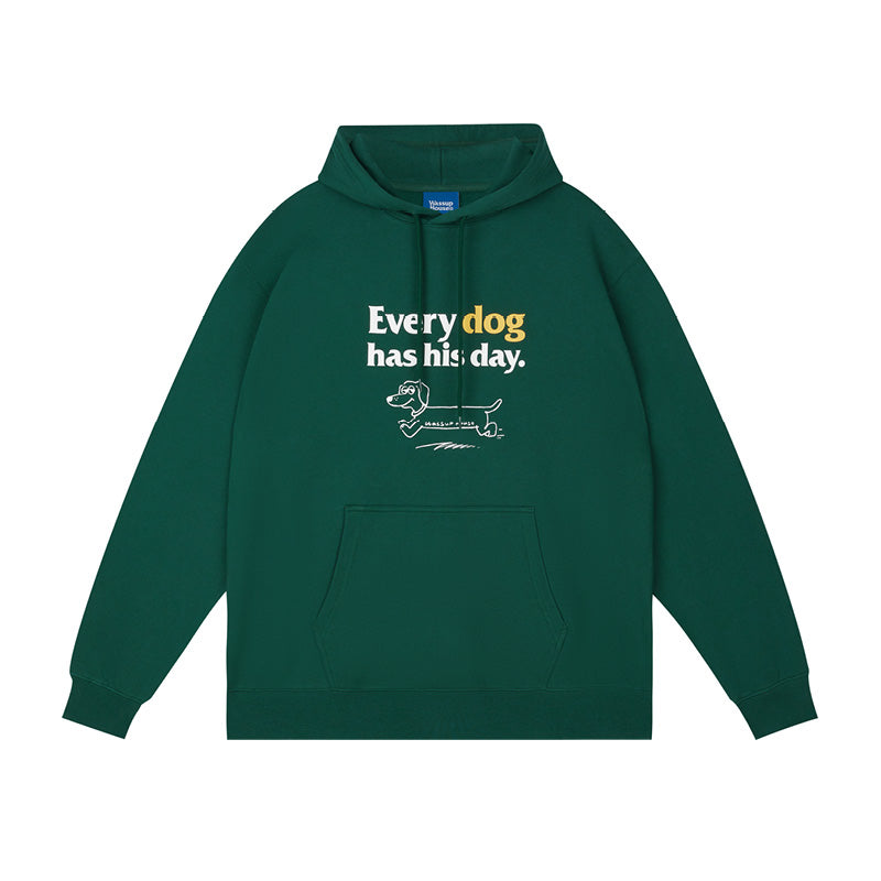 Playful Puppy'S Day Print Hoodie